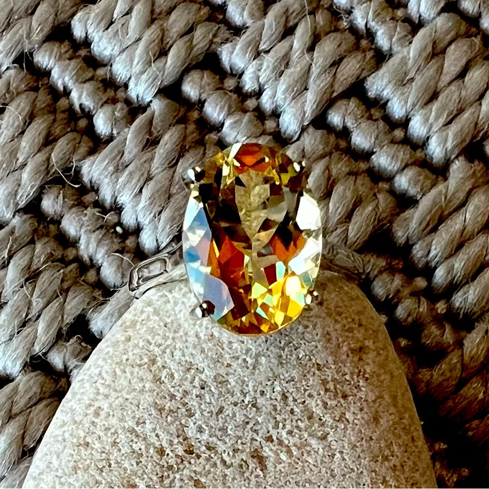 5.10 ct. Citrine Sterling Silver Ring